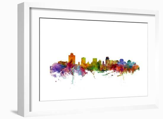 Salt Lake City Skyline-Michael Tompsett-Framed Art Print