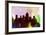 Salt Lake City Skyline-NaxArt-Framed Art Print