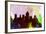 Salt Lake City Skyline-NaxArt-Framed Art Print