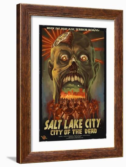 Salt Lake City, Utah - City of the Dead-Lantern Press-Framed Art Print