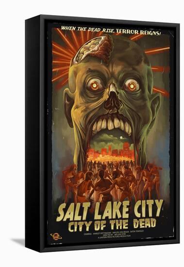 Salt Lake City, Utah - City of the Dead-Lantern Press-Framed Stretched Canvas
