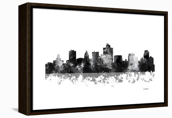 Salt Lake City Utah Skyline BG 1-Marlene Watson-Framed Premier Image Canvas