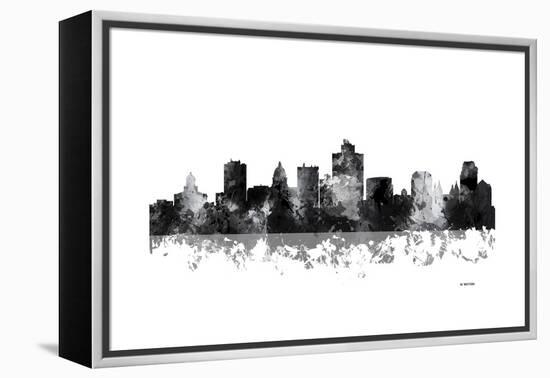 Salt Lake City Utah Skyline BG 1-Marlene Watson-Framed Premier Image Canvas