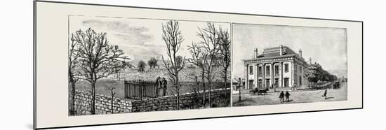 Salt Lake City, Utah, Usa: Brigham Young's Grave (Left); the Theatre (Right)-null-Mounted Giclee Print