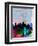 Salt Lake City Watercolor Skyline-NaxArt-Framed Art Print