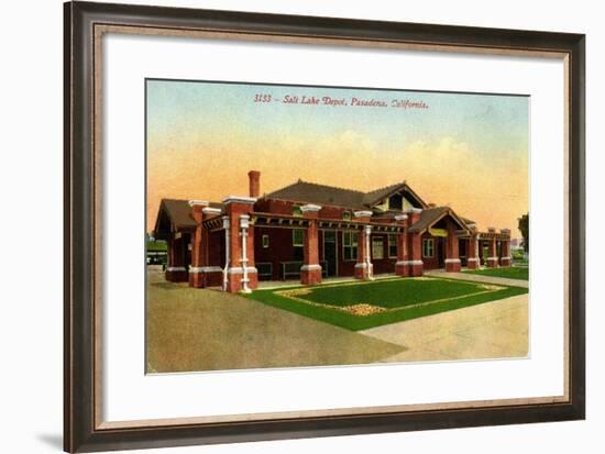 Salt Lake Depot, Pasadena, California, C.1910-35-null-Framed Giclee Print