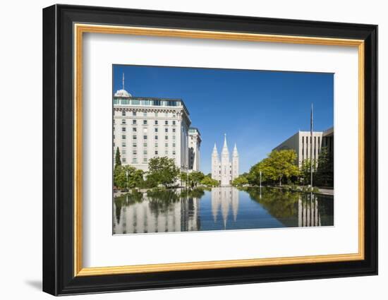 Salt Lake Temple, Temple Square, Salt Lake City, Utah, United States of America, North America-Michael DeFreitas-Framed Photographic Print