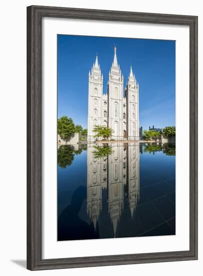 Salt Lake Temple, Temple Square, Salt Lake City, Utah, United States of America, North America-Michael DeFreitas-Framed Photographic Print