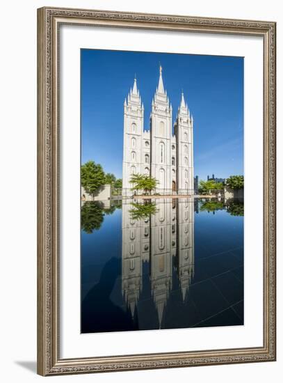 Salt Lake Temple, Temple Square, Salt Lake City, Utah, United States of America, North America-Michael DeFreitas-Framed Photographic Print