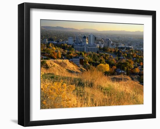 Salt Lake Valley in Autumn, Salt Lake City, Utah-Scott T. Smith-Framed Photographic Print