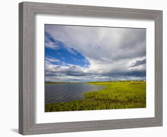 Salt Marsh side of Long Beach in Stratford, Connecticut, USA-Jerry & Marcy Monkman-Framed Photographic Print