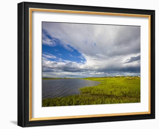 Salt Marsh side of Long Beach in Stratford, Connecticut, USA-Jerry & Marcy Monkman-Framed Photographic Print