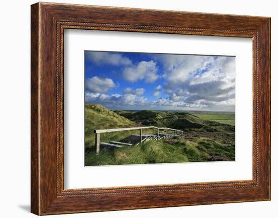 Salt Marshes Along the 'List Kšnigshafen' from the 'Jensmettenberg' across Vegetated Dunes-Uwe Steffens-Framed Photographic Print