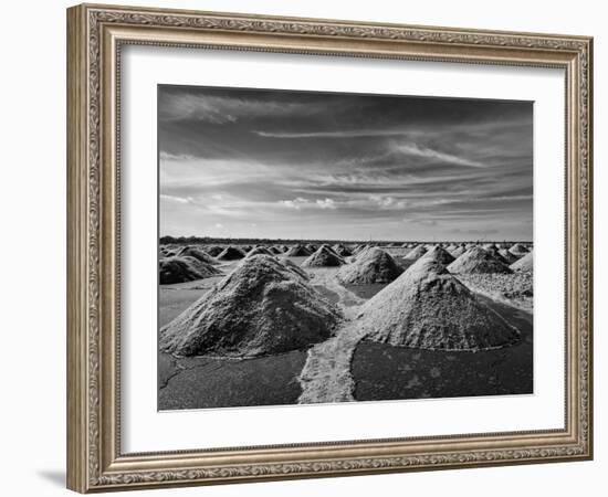 Salt Mine at Sambhar Lake, Sambhar, Rajasthan, India. Black and White Version-f9photos-Framed Photographic Print