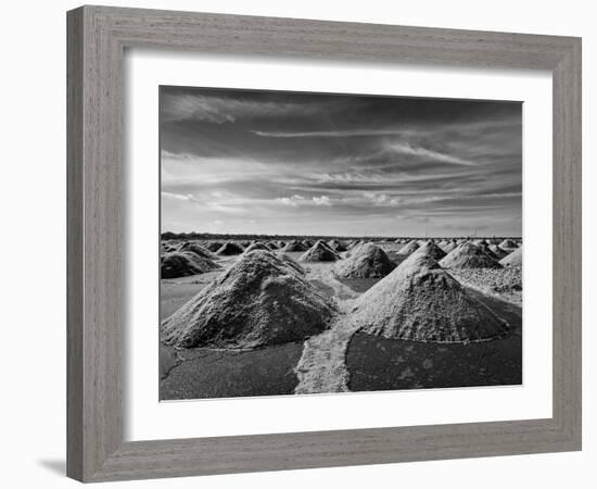 Salt Mine at Sambhar Lake, Sambhar, Rajasthan, India. Black and White Version-f9photos-Framed Photographic Print