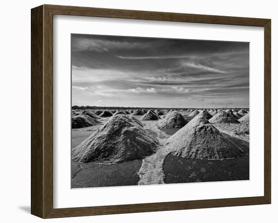 Salt Mine at Sambhar Lake, Sambhar, Rajasthan, India. Black and White Version-f9photos-Framed Photographic Print