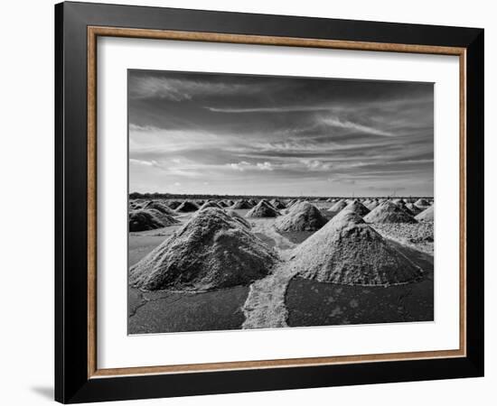 Salt Mine at Sambhar Lake, Sambhar, Rajasthan, India. Black and White Version-f9photos-Framed Photographic Print