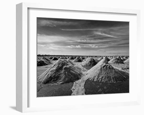 Salt Mine at Sambhar Lake, Sambhar, Rajasthan, India. Black and White Version-f9photos-Framed Photographic Print