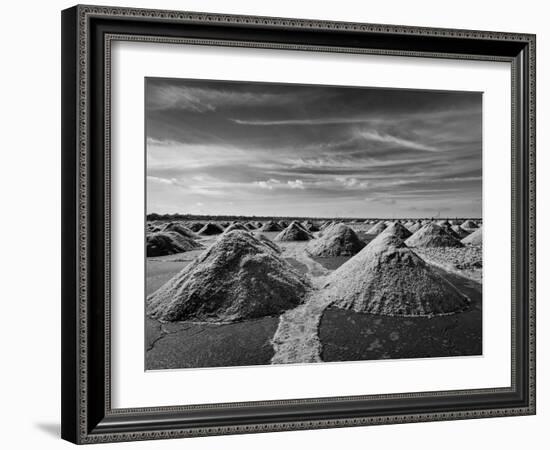 Salt Mine at Sambhar Lake, Sambhar, Rajasthan, India. Black and White Version-f9photos-Framed Photographic Print