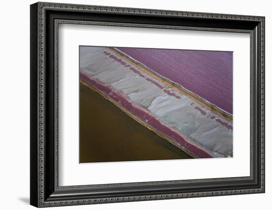 Salt Works, Aerial View, Namib Desert, Namibia-Peter Adams-Framed Photographic Print