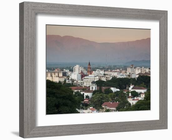 Salta Province, Salta, View from the East, Dawn, Argentina-Walter Bibikow-Framed Photographic Print