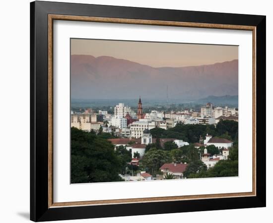 Salta Province, Salta, View from the East, Dawn, Argentina-Walter Bibikow-Framed Photographic Print