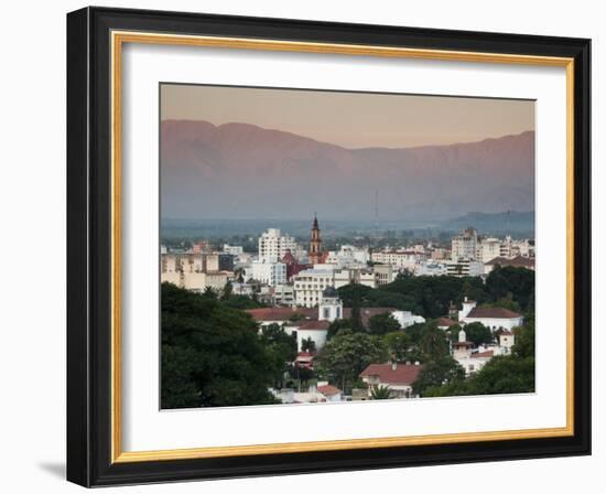 Salta Province, Salta, View from the East, Dawn, Argentina-Walter Bibikow-Framed Photographic Print