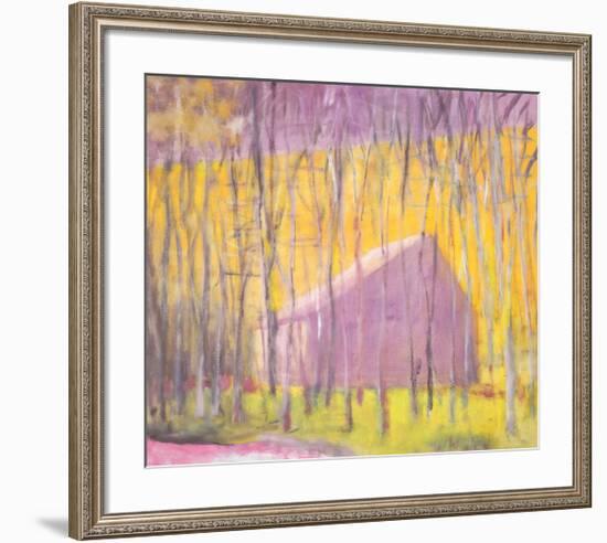 Saltbox Barn, 2002-Wolf Kahn-Framed Art Print