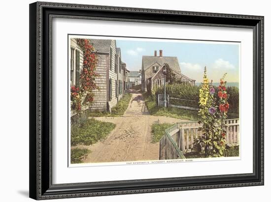 Saltbox Houses, Siasconset, Nantucket, Massachusetts-null-Framed Art Print