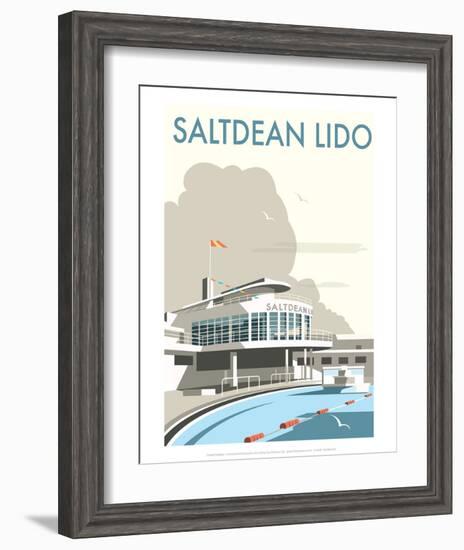 Saltdean Lido - Dave Thompson Contemporary Travel Print-Dave Thompson-Framed Art Print