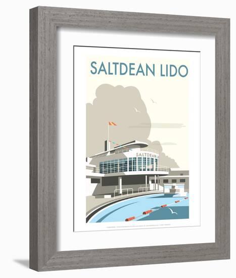 Saltdean Lido - Dave Thompson Contemporary Travel Print-Dave Thompson-Framed Art Print