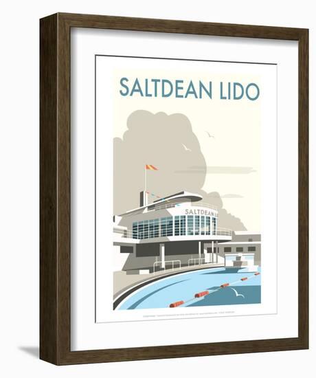 Saltdean Lido - Dave Thompson Contemporary Travel Print-Dave Thompson-Framed Art Print