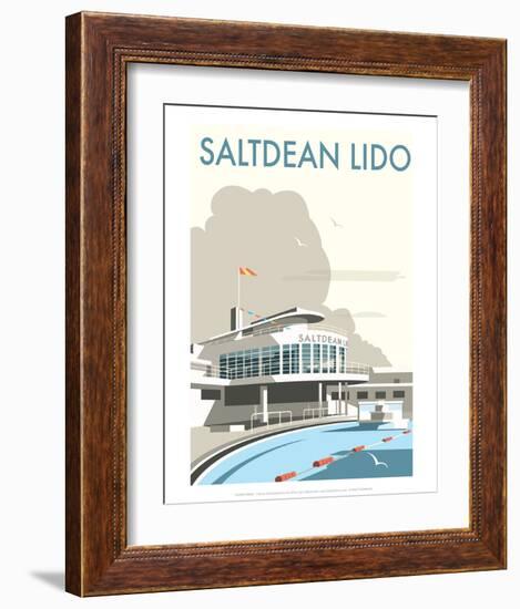 Saltdean Lido - Dave Thompson Contemporary Travel Print-Dave Thompson-Framed Art Print