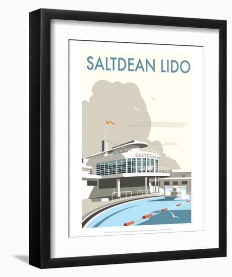 Saltdean Lido - Dave Thompson Contemporary Travel Print-Dave Thompson-Framed Art Print