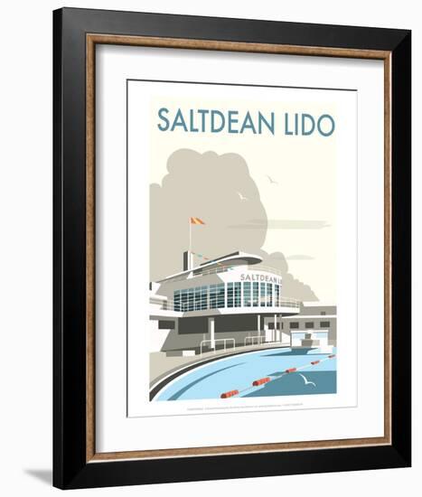 Saltdean Lido - Dave Thompson Contemporary Travel Print-Dave Thompson-Framed Art Print