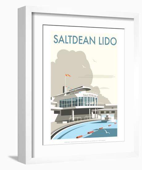 Saltdean Lido - Dave Thompson Contemporary Travel Print-Dave Thompson-Framed Art Print