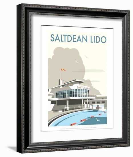 Saltdean Lido - Dave Thompson Contemporary Travel Print-Dave Thompson-Framed Art Print