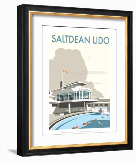 Saltdean Lido - Dave Thompson Contemporary Travel Print-Dave Thompson-Framed Art Print