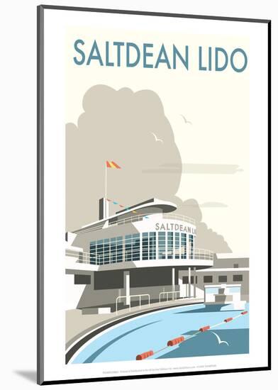 Saltdean Lido - Dave Thompson Contemporary Travel Print-Dave Thompson-Mounted Giclee Print