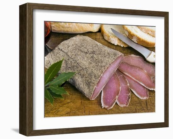 Salted Pork Sirloin, Homemade Ham, Tuscany, Italy, Europe-null-Framed Photographic Print