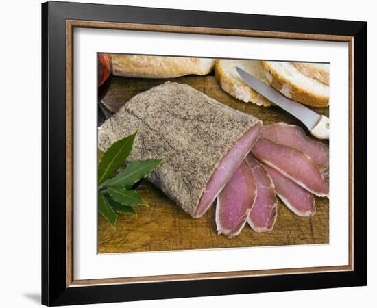 Salted Pork Sirloin, Homemade Ham, Tuscany, Italy, Europe-null-Framed Photographic Print