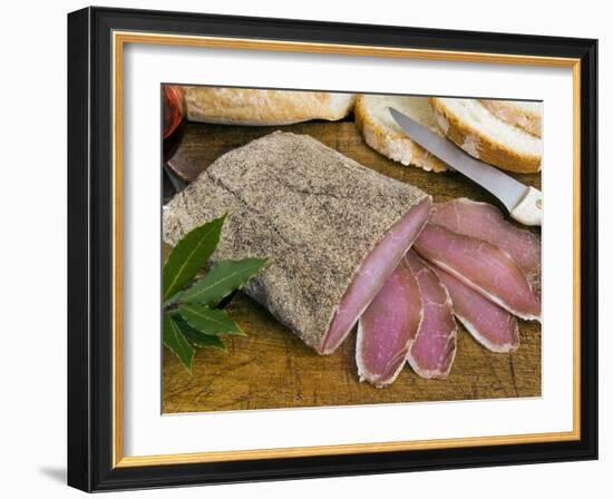 Salted Pork Sirloin, Homemade Ham, Tuscany, Italy, Europe-null-Framed Photographic Print