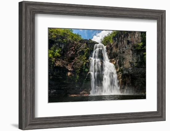 Salto 80M Waterfall in Chapada Dos Veadeiros National Park, Goias, Brazil-Vitor Marigo-Framed Photographic Print