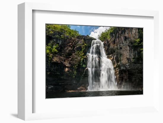 Salto 80M Waterfall in Chapada Dos Veadeiros National Park, Goias, Brazil-Vitor Marigo-Framed Photographic Print