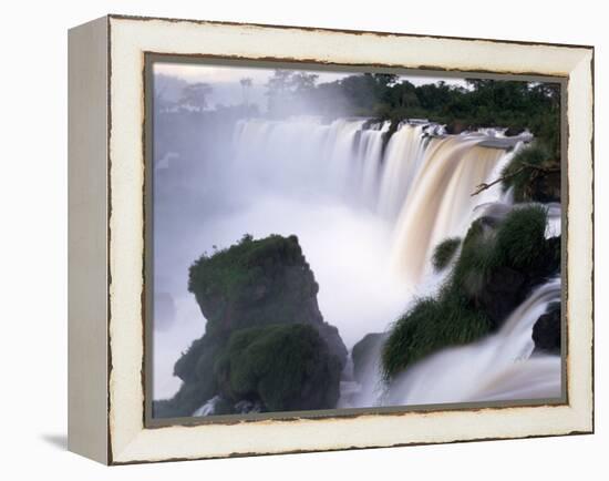 Saltos San Martin, Iguazu Falls, Argentina-Walter Bibikow-Framed Premier Image Canvas