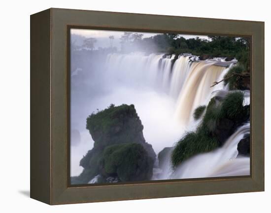 Saltos San Martin, Iguazu Falls, Argentina-Walter Bibikow-Framed Premier Image Canvas