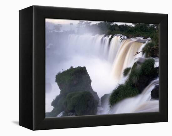 Saltos San Martin, Iguazu Falls, Argentina-Walter Bibikow-Framed Premier Image Canvas