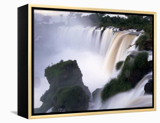 Saltos San Martin, Iguazu Falls, Argentina-Walter Bibikow-Framed Premier Image Canvas