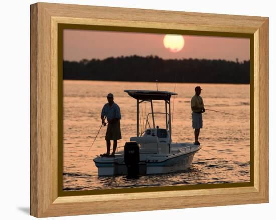 Saltwater Flats Fly fishing in San Carlos Bay, Sanibel Island, Florida-Maresa Pryor-Framed Premier Image Canvas