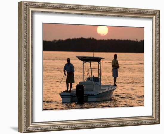Saltwater Flats Fly fishing in San Carlos Bay, Sanibel Island, Florida-Maresa Pryor-Framed Photographic Print